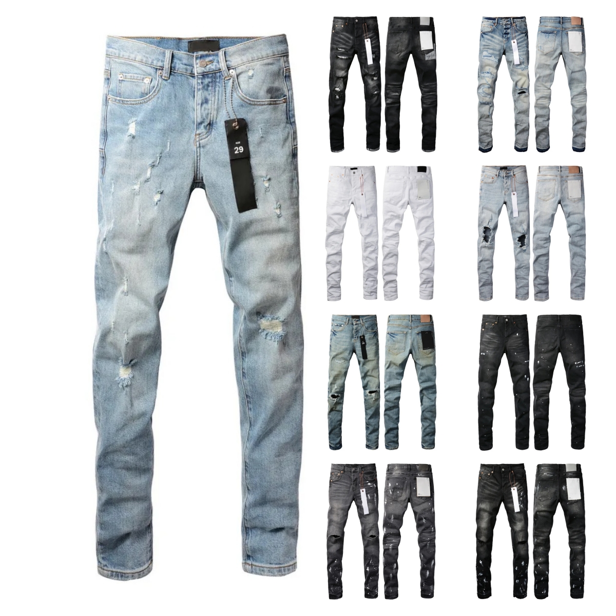 Purple Jean Designer Mens Flared Jeans Purple Jeans For Mens Designer Jorts Denim Pants Fashion Womens Trends Distressed Black Ripped Biker