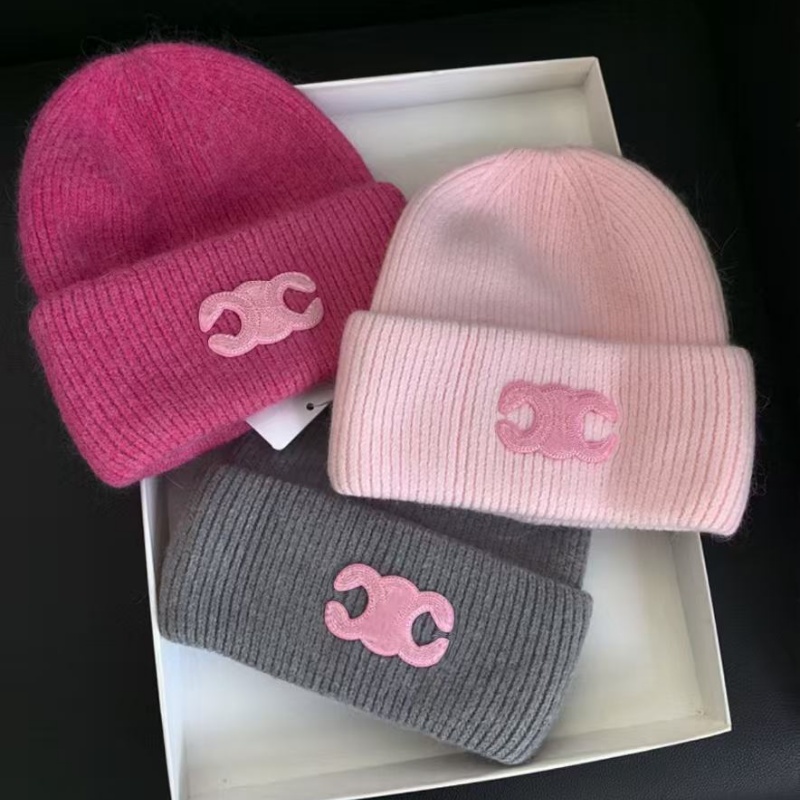 Designer Ribbed Knit Beanie Unisex Winter Warm Hat French Badge Cap Mens Womens Classic Bonnet High Quality Daily Casual Caps For Soft Knit Cappelli