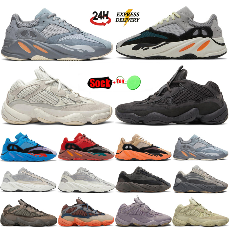 Designer Running shoes Mens Womens 500 boost 700 v3 Sneakers Classic Stone Salt Blush Utility Black Granite Enflame Brown Clay Ash Grey Sports Train