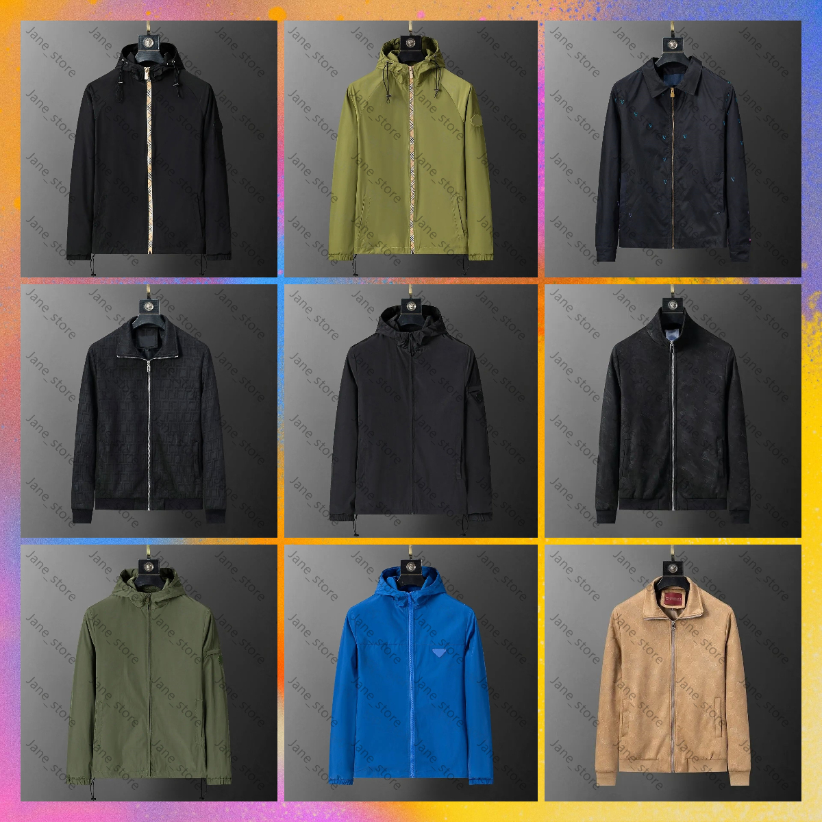 10A Designer New Mens Hoodie Autumn And Winter Womens Embroidered Zipper Jacket Sportswear Luxury Hooded Waterproof Top Windrunner Outerwear LVJ B3