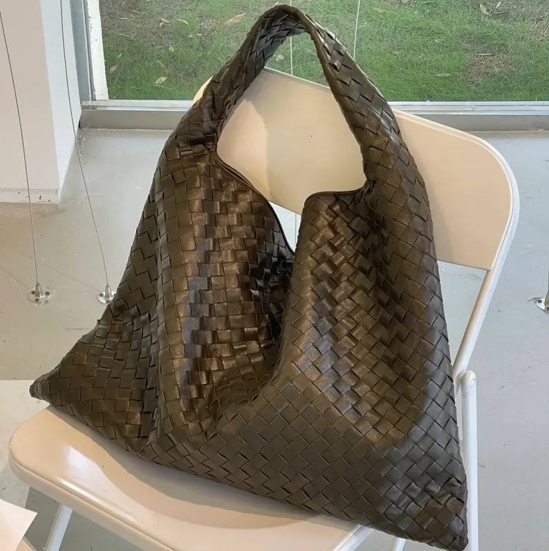 Designer Bag Olive Green Brown Suede Tote Large Hop Shoulder Bags Woven Calfskin Leather Internal Zippered Pocket Flap Closure Secured