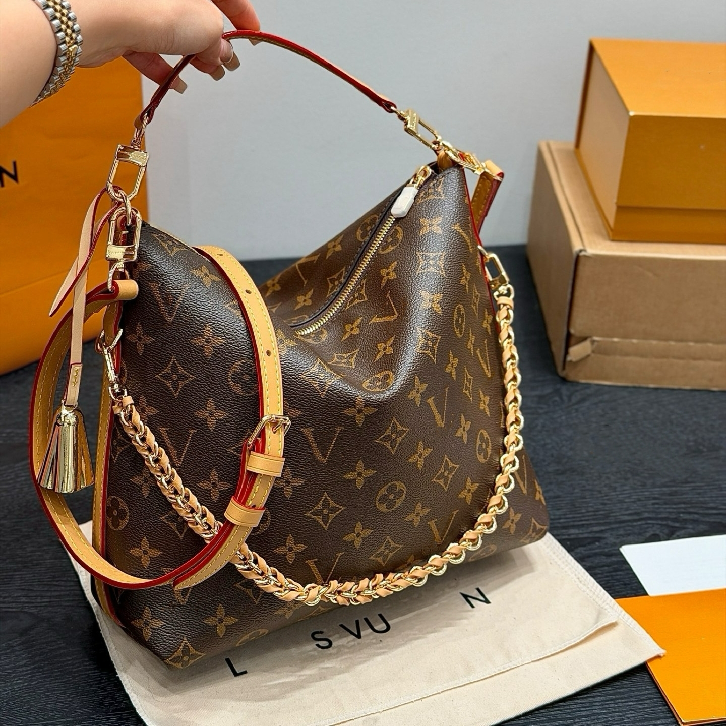 High quality Designer bag monogram Express Bag Multipass hobo bag Luxury Monogram Carryall Shoulder Bag Luxury City Handbag Travel Beach Ladies Chai