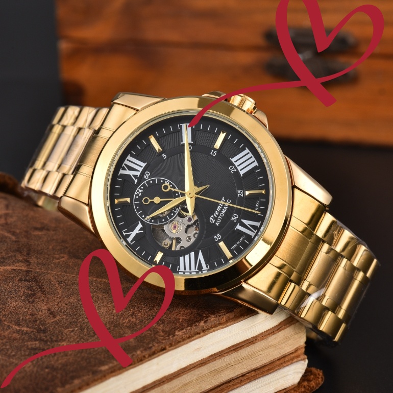 NEW classic Womens mens SEIKOity Automatic movement wristwatches High quality luxury stainless steel wristwatch PRESAGEity Tourbillon hollowed-out w