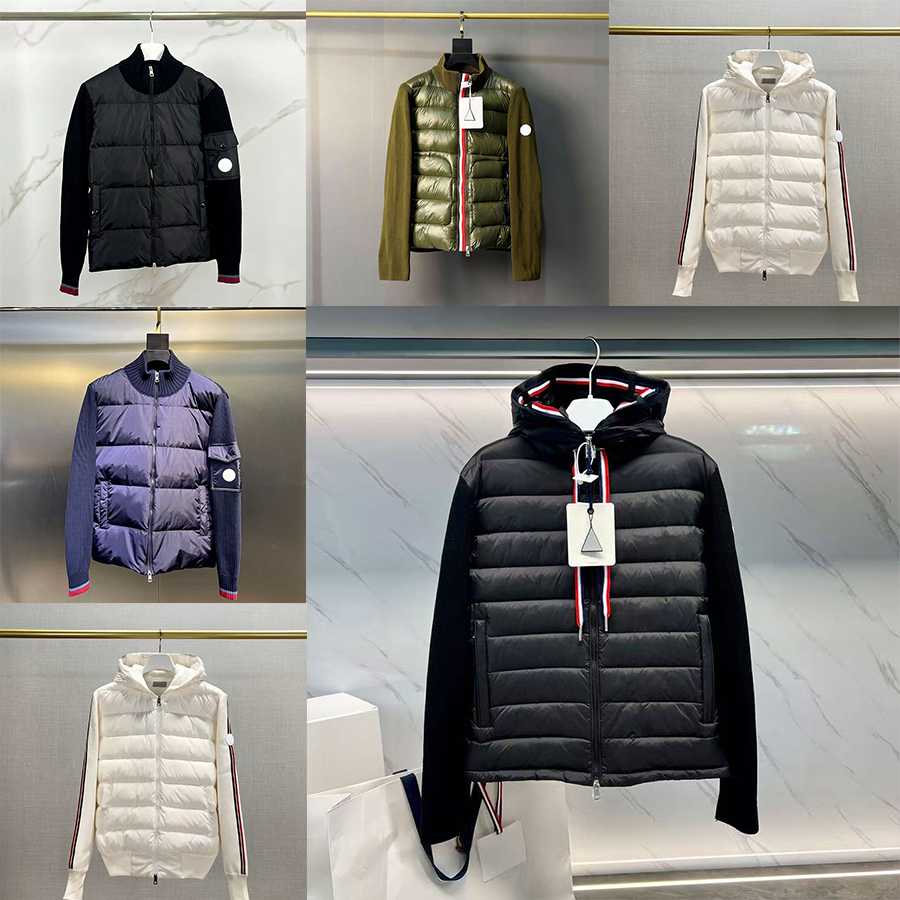 Designer Knitted Down Jacket Mens Jacket Womens Jackets Long Sleeved Sweatcoat Luxury Outwear Slim Fit Letter Jacket Casual Jacket with Pockets Z