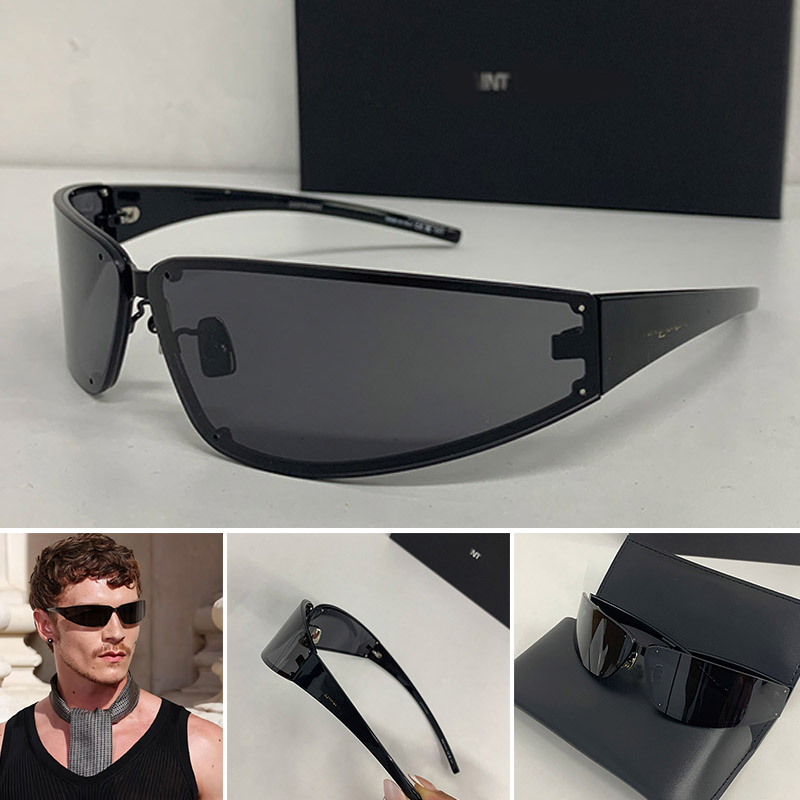 SL963 Womens Rimless Metal Racer Sunglasses Mens Designer New Style Rectangular Eyewear Trend Y2K Style Outdoor UV Protection Mirror Quality