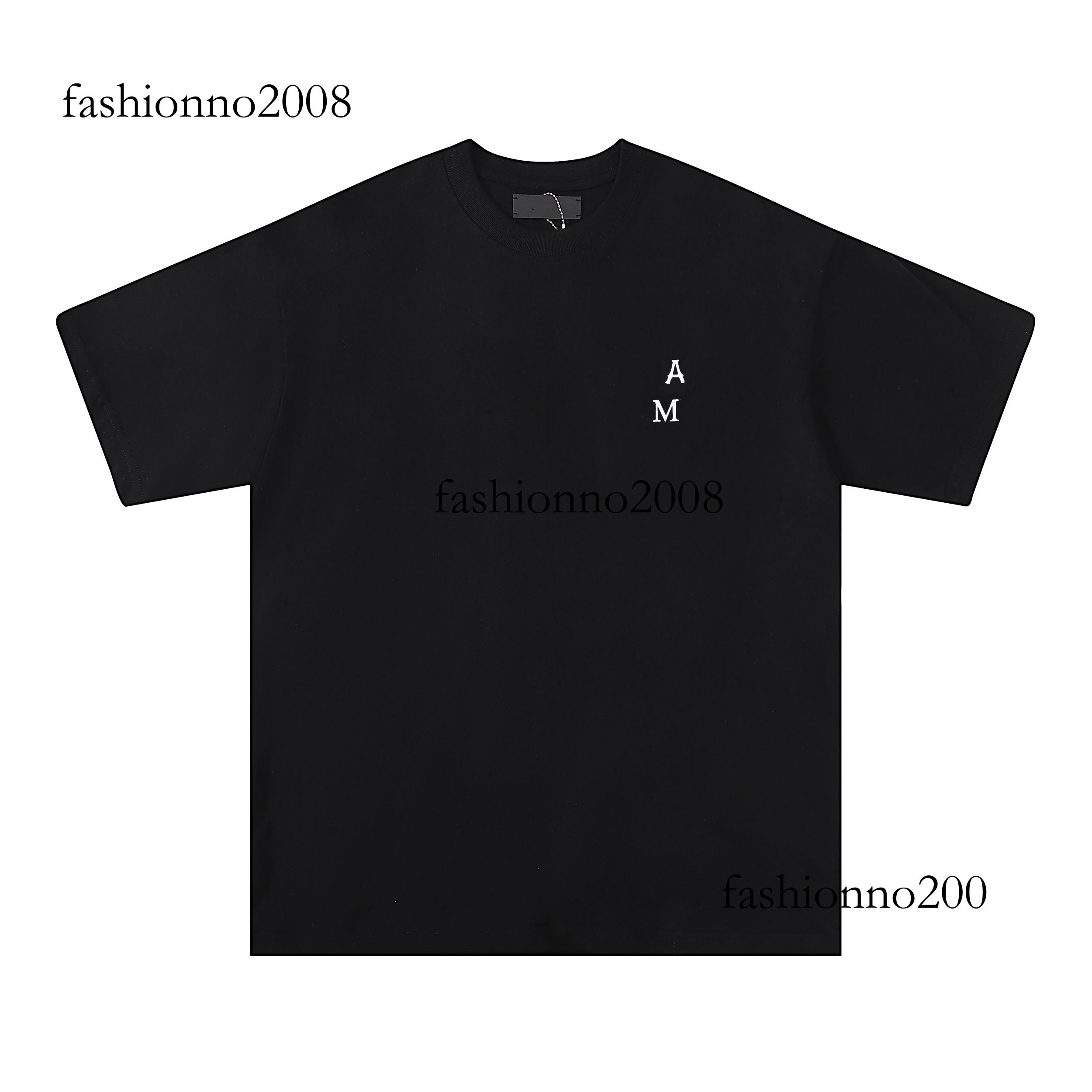 Amiraly Shirt Designer Minimalist Letter Base Solid Color Chest Print Miriamiri Shirts Breathable Cotton Short Sleeve Daily Wear Loose Casual Amirim
