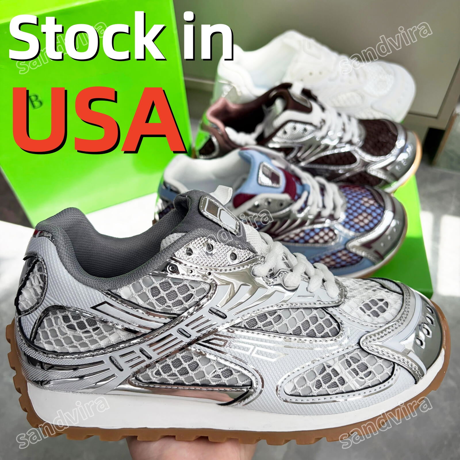 Orbit Sneakers Designer Orbit Runner Sneaker Man Womens Leather Mesh Nylon Fabric Sneakers Shoes Luxury Trainers Outdoor White Black Size 35-47