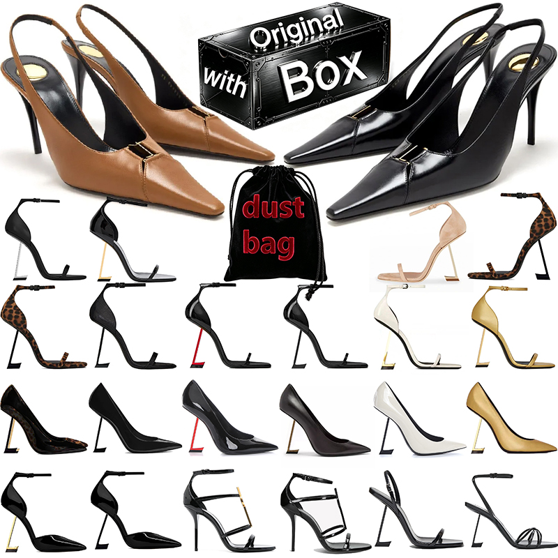free shipping designer heel Dress Shoes womens high heels Stiletto Classic Pumps Patent Leather black beige Pointed Toes Open Toes ladys Wedding wit