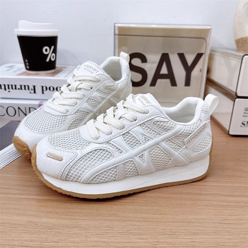 Summer Women's New Breathable Mesh German Training Korean Style Versatile Flat Sports Casual Sneakers Agan Shoes