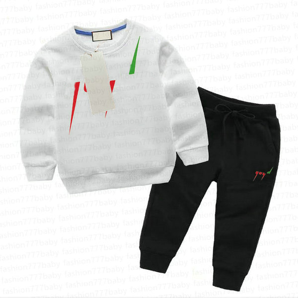 En stock 2-11 ans mode enfants vêtements ensembles bébé garçons filles vêtement de luxe modèle designer pull costume enfants manteau + pantalon n