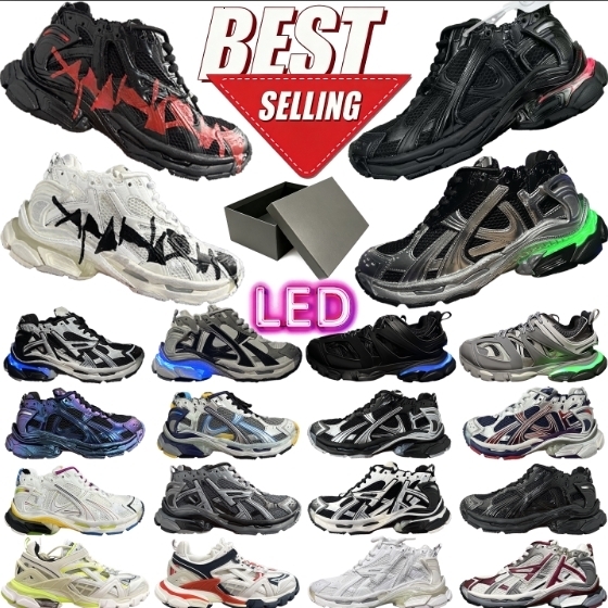 2026 Designer Track LED Sneaker Casual Shoes For Men Women Tracks 3 30 Luxury Paris Platform Sneakers Gomma Leather Trainer Extraordinary Outdoor Me