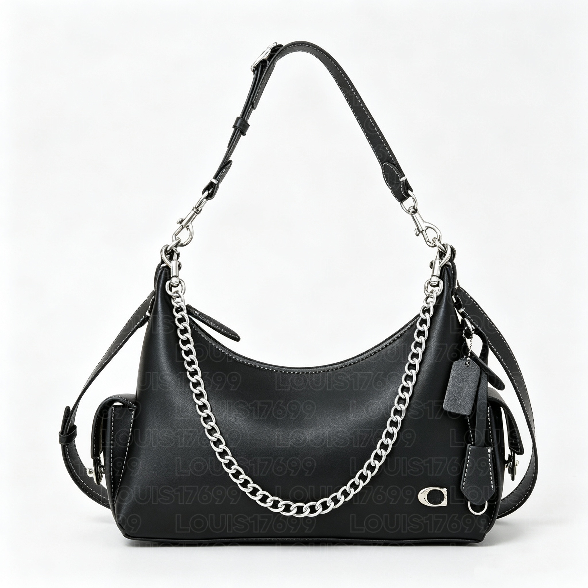 10a top Luxury designer new Vintage Hobo Underarm Bag Women pu Leather Chain Shoulder Bag Multi Pocket Side Pouch Crossbody Handbag Classic shoulder