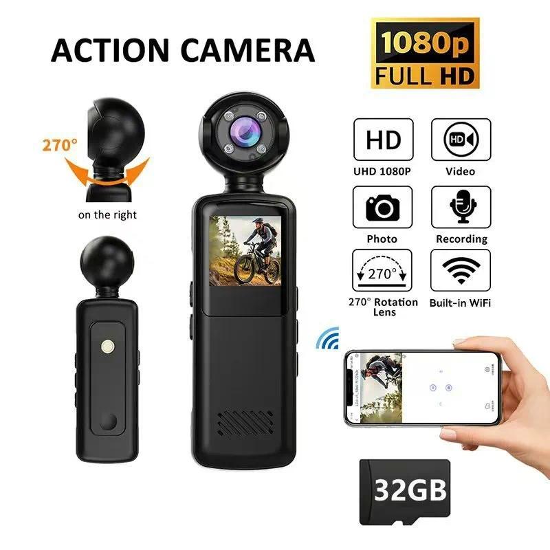 New 1080p HD Action Camera, Outdoor Cycling WiFi Camera, Night Vision, Image Stabilization, Sports DV