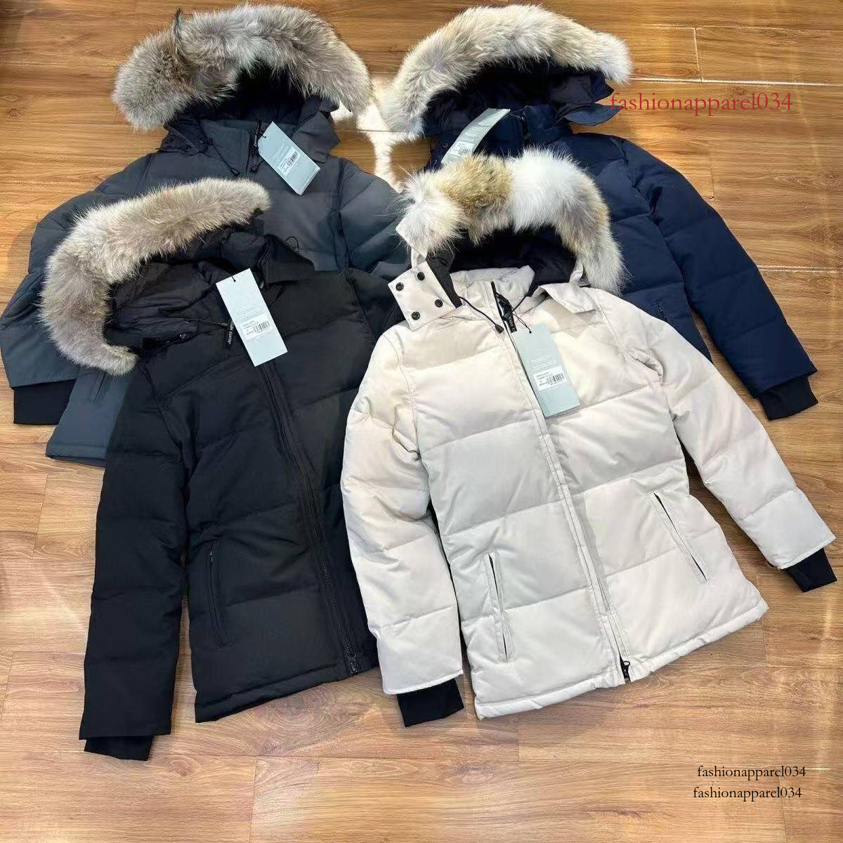 canadian costs Designers Doudoune Femme Women Down Jacket Long Coat Large Pocket Fur Collar Thermal Top Female womens autumn winter Large Clothing C