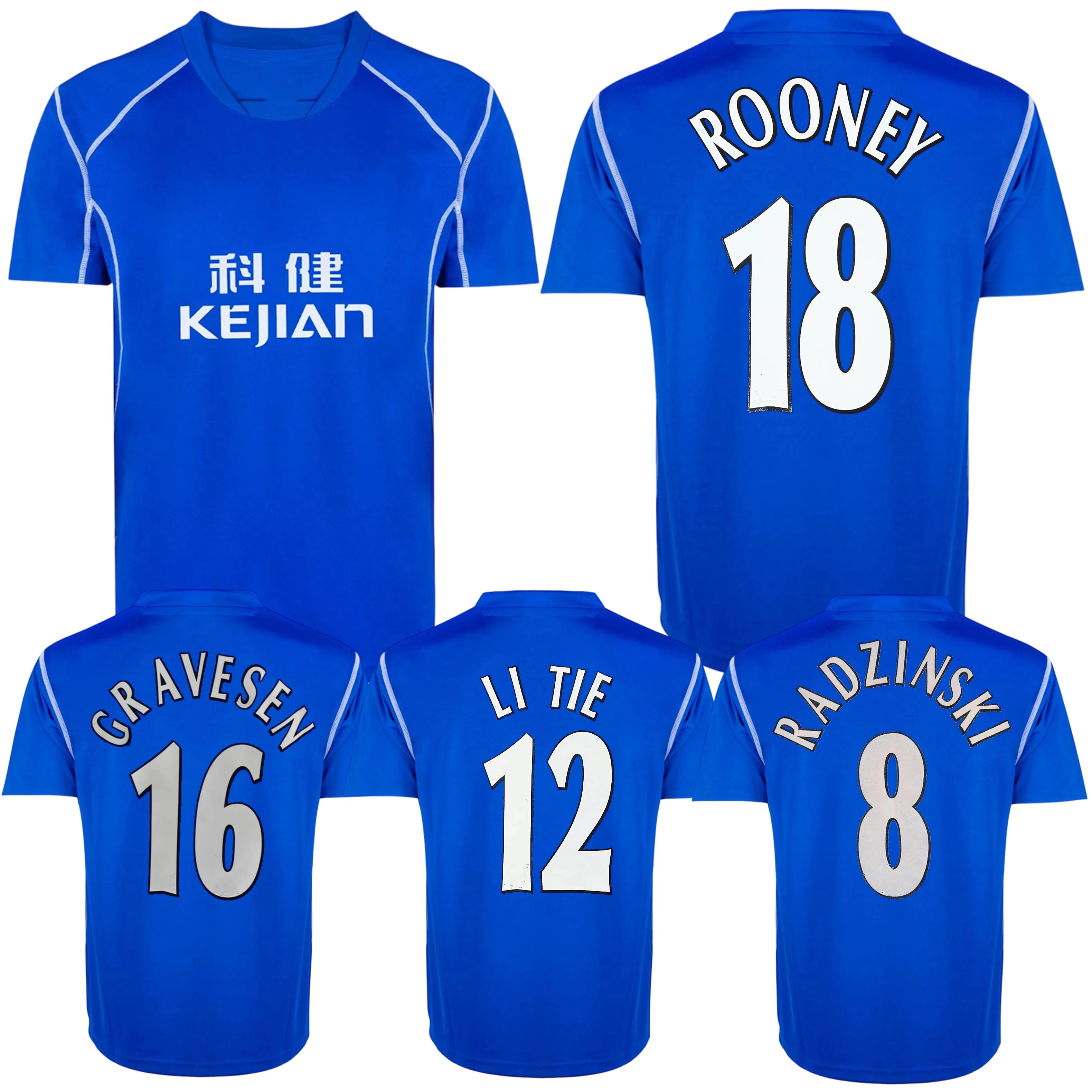 1985 2002 2003 2004 EVERTONe retro soccer jerseys Rooney RADZINSKI CAMPBELL GRAVESEN PEMBRIDGE LI TIE football shirts