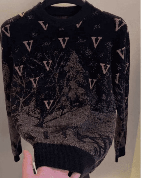 Clothing, Autumn/Winter New Collection, Trendy And Fashionable Knit Undershirt, Men High-End European-Style Round-Neck Jacquard Sweater 's