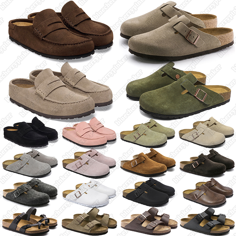 Birksenstockclogs Naples Wrapped designer birk slippers for men women trendy black taupe grey buckle slides comfortable mens womens trendy suede lea