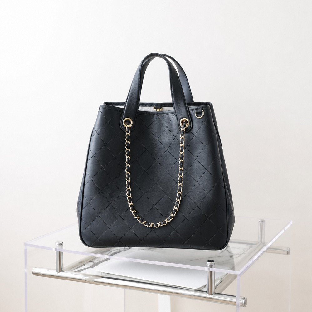 Designer Bag Quilted Tote Series Leather Top Handle Shoulder Bag Women Chain Purse for Work Daily Travel Shopping