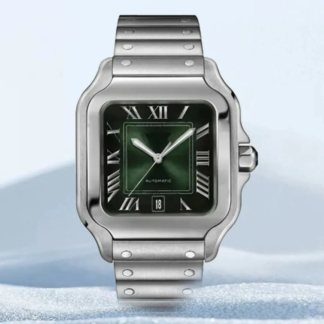 mens watch designer mechanical stainless steel luxury waterproof date window watches classic wristwatch for men party daily casual usage40