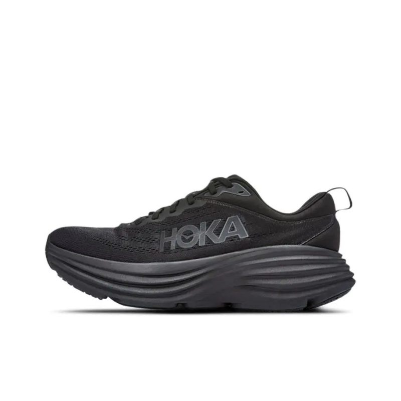 HOKA ONE ONE Bondi 8 Unisex Low-Top Running Shoes Comfort Mesh Fabric Casual City Commute Sneakers Men Women Black With Box
