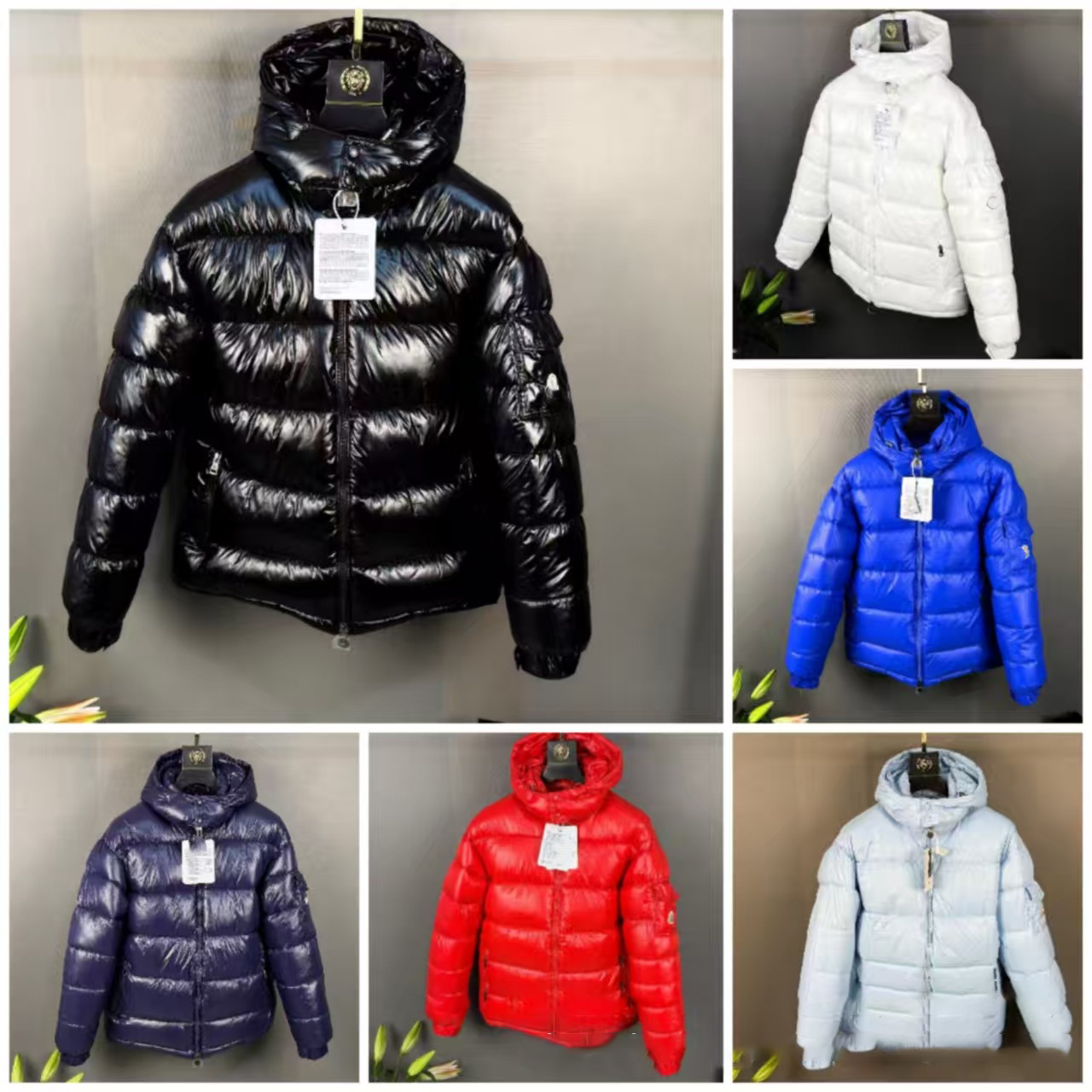 Men's Down Winter Lightweight Short Striped Stitching Slim Casual Puffer Jacket Hood Oversized Warm White Duck Black Glossy Coat