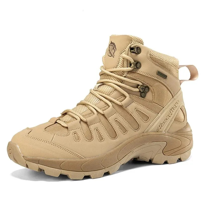Winter Antislip Mens Boots Outdoor Leather Hiking Breathable Men Desert Comfortable Ankle Work Shoes 260908