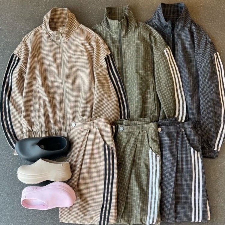 Designer Womens Jackets Embroidered Logo Retro Striped Plaid Zipper Jacket Mens Womens Trendy Brand Casual Sports Loose Stand-Up Collar Jacket