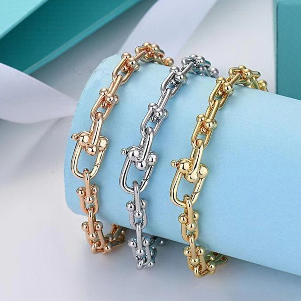 Bracelets U shaped Charm for women Gold Small link Chain Rose gold Bracelet High Quality Designer Jewelry Wedding party luxury Gift