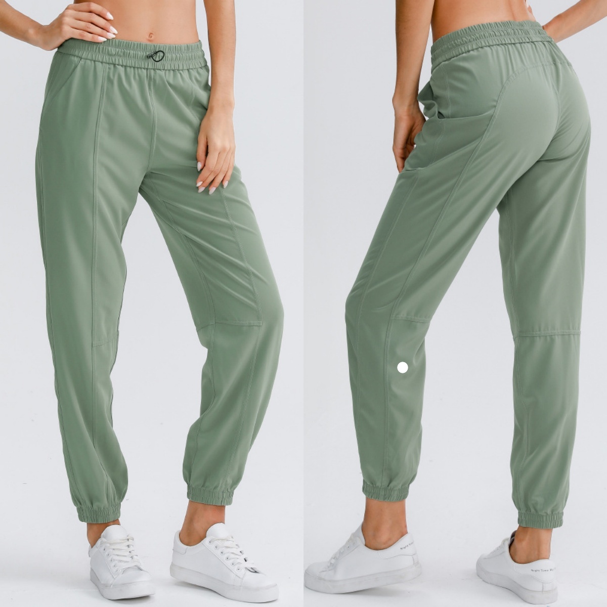 UU-L6320 Pantalon respirant avec boucle en corde pour femme, léger, coupe ajustée, long, de course et de fitness, pantalon de sport, de yoga, con