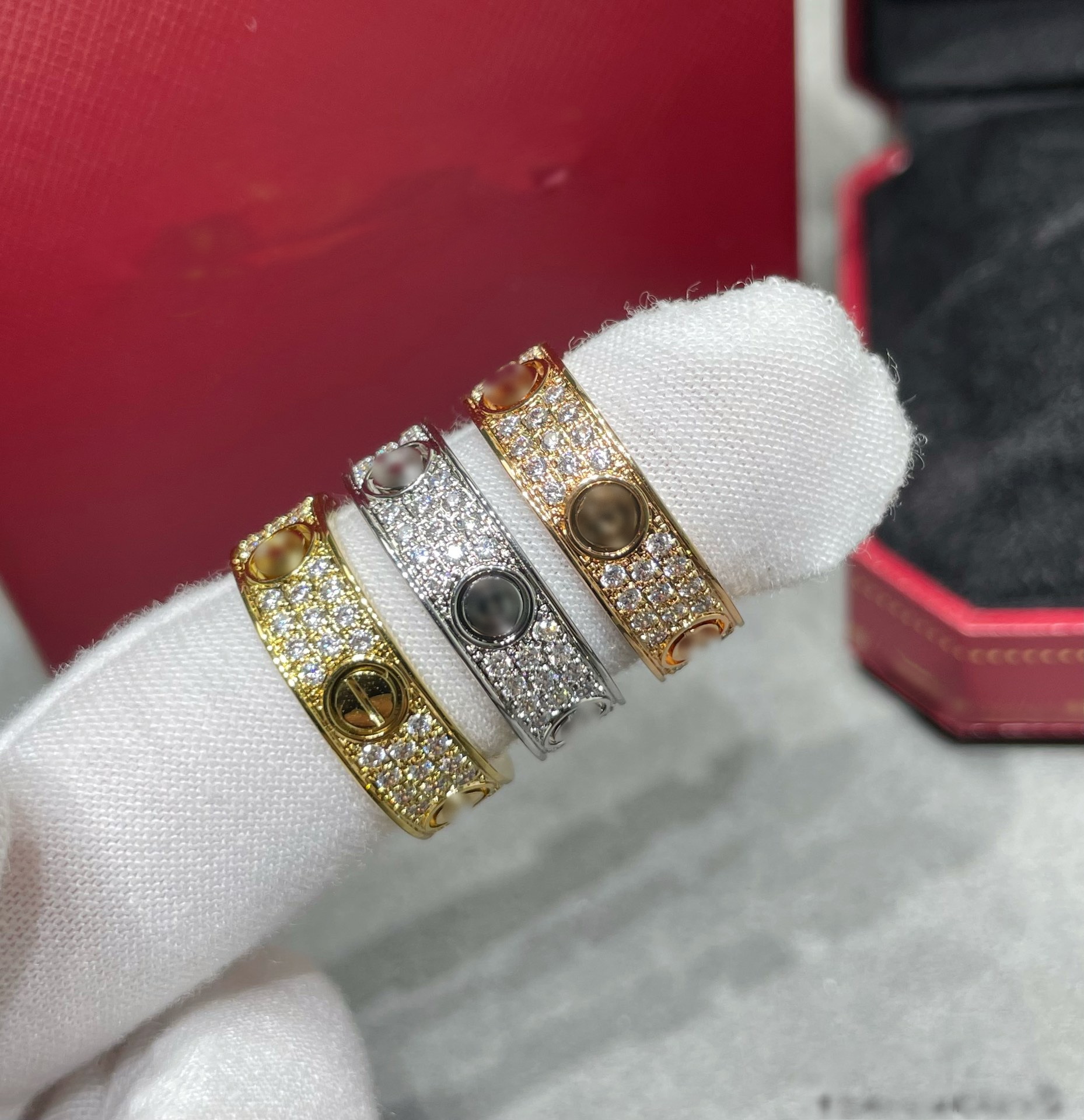 diamonds ring Thin ring US SIZE 5-11 Couple rings woman designer for man Gold plated TOP quality exquisite gift 027