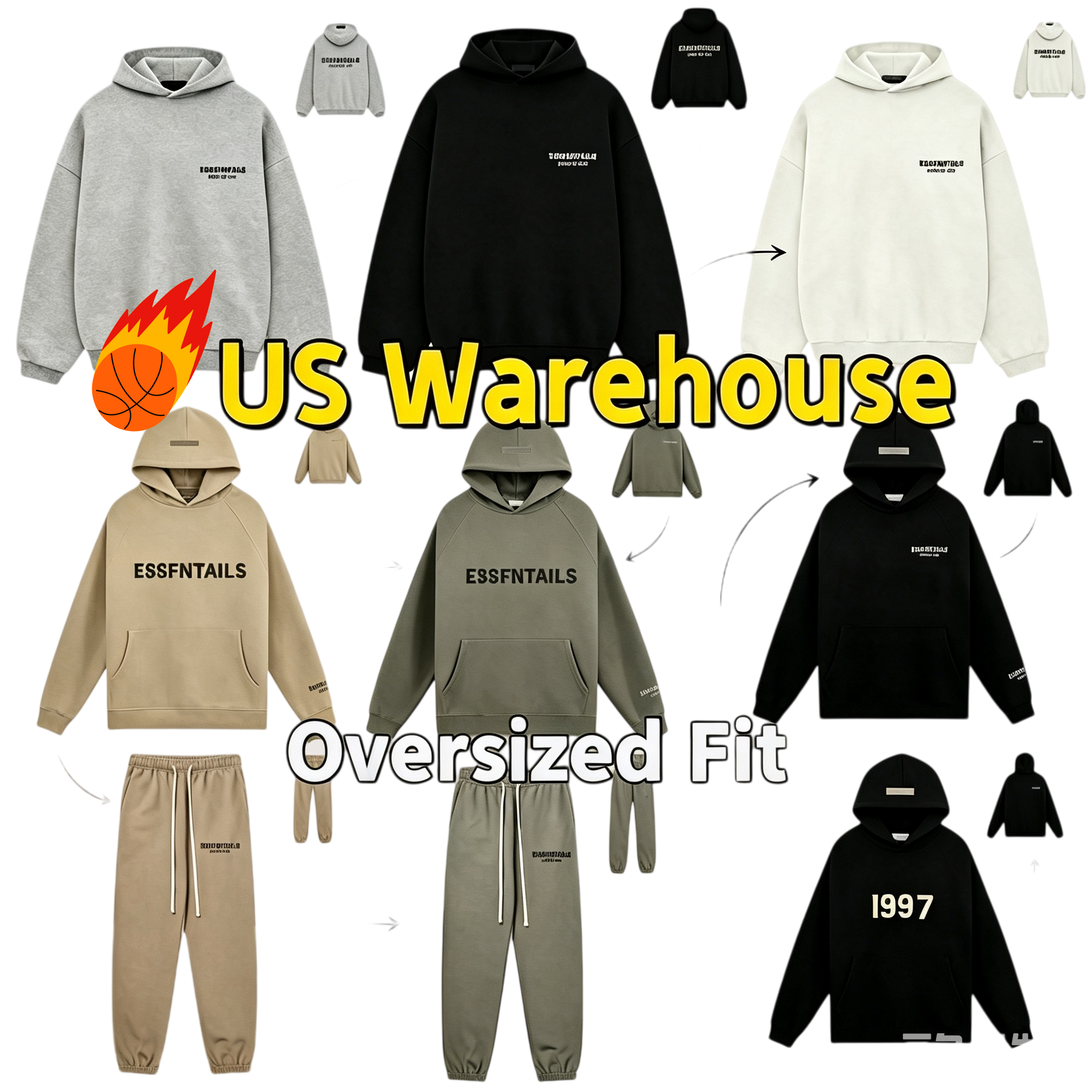 Sweat à capuche essentiel Sweat à capuche de créateur imprimé mousse 3D Sweats à capuche surdimensionnés minimalistes esthétiques de rue pour hom