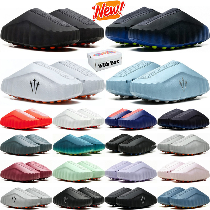 With Box Designer mind slides mules minds slippers nocta fragment sandals men women black white blue red pink clogs heels d h gate sliders shoes san