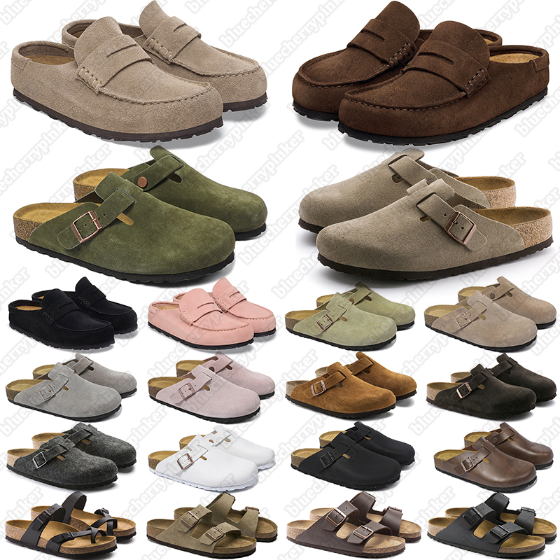 Birkinstockks Naples Wrapped birkenstocck slippers designer for men women stylish black taupe grey pink slides mens womens versatile suede leather s