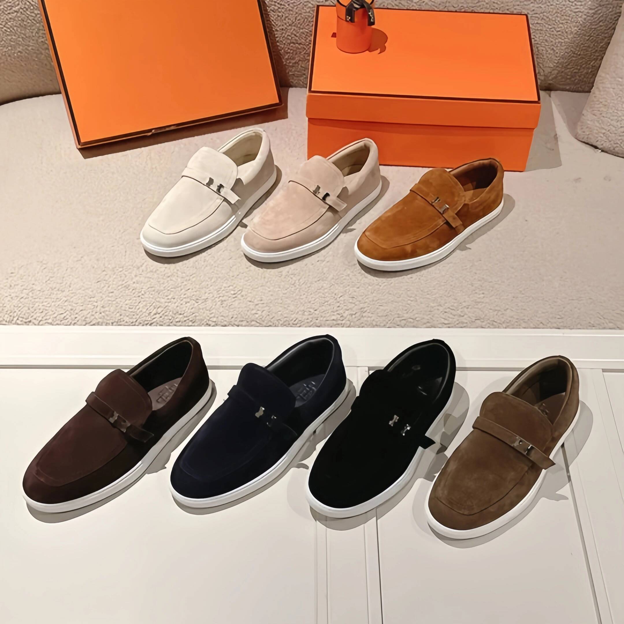 Mens Designer Shoe Luxury Oxford Leather Slip On Flat Sole Dress Formal Office Work Silver Gold Smooth Fashion Modern Quality New Sale Spring Adult