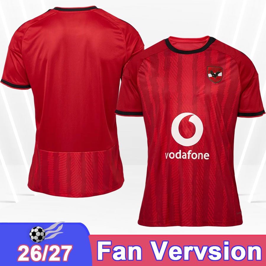 26 27 AL Ahly Egypte Maillots de football pour hommes MOHAMED REDA BENJDIDA BAKRAR IBRAHIM H.EL SHAHAT EL SAAIY AFSHA Chemises de football à domi