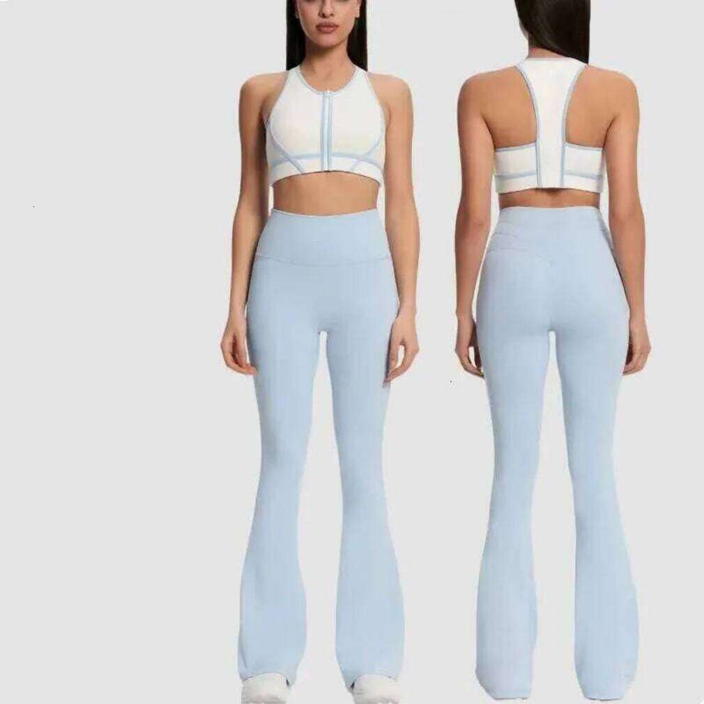 Two Piece Nude Feel outdoor Beauty Back Tracksuit Gym Kit Summer Running Outdoor Women's Sports Clothing Sets 003
