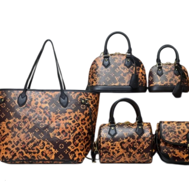 Designer Bags 2026 Trends Women Leopard Print Handbag Retro Top-Handle Satchel Tote Bag Removable Crossbody Strap Ladies Shoulder Purse Daily Outfit