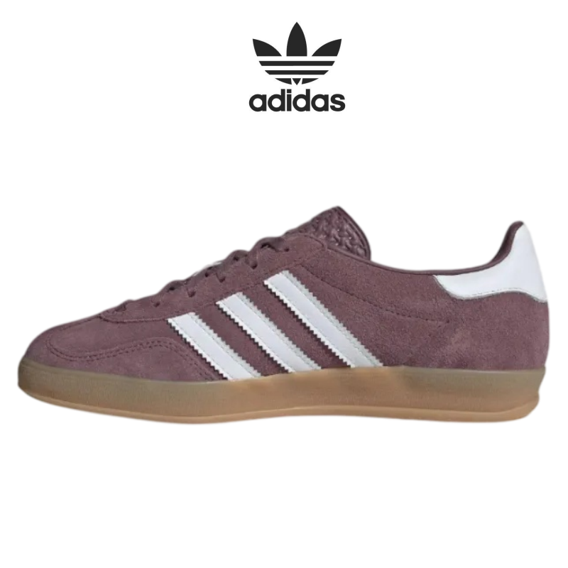Designer shoes adidas Gazelle Indoor, Running Shoes, Sneakers, Classic retro lace-up casual walking sports shoes for Men and Women Purple