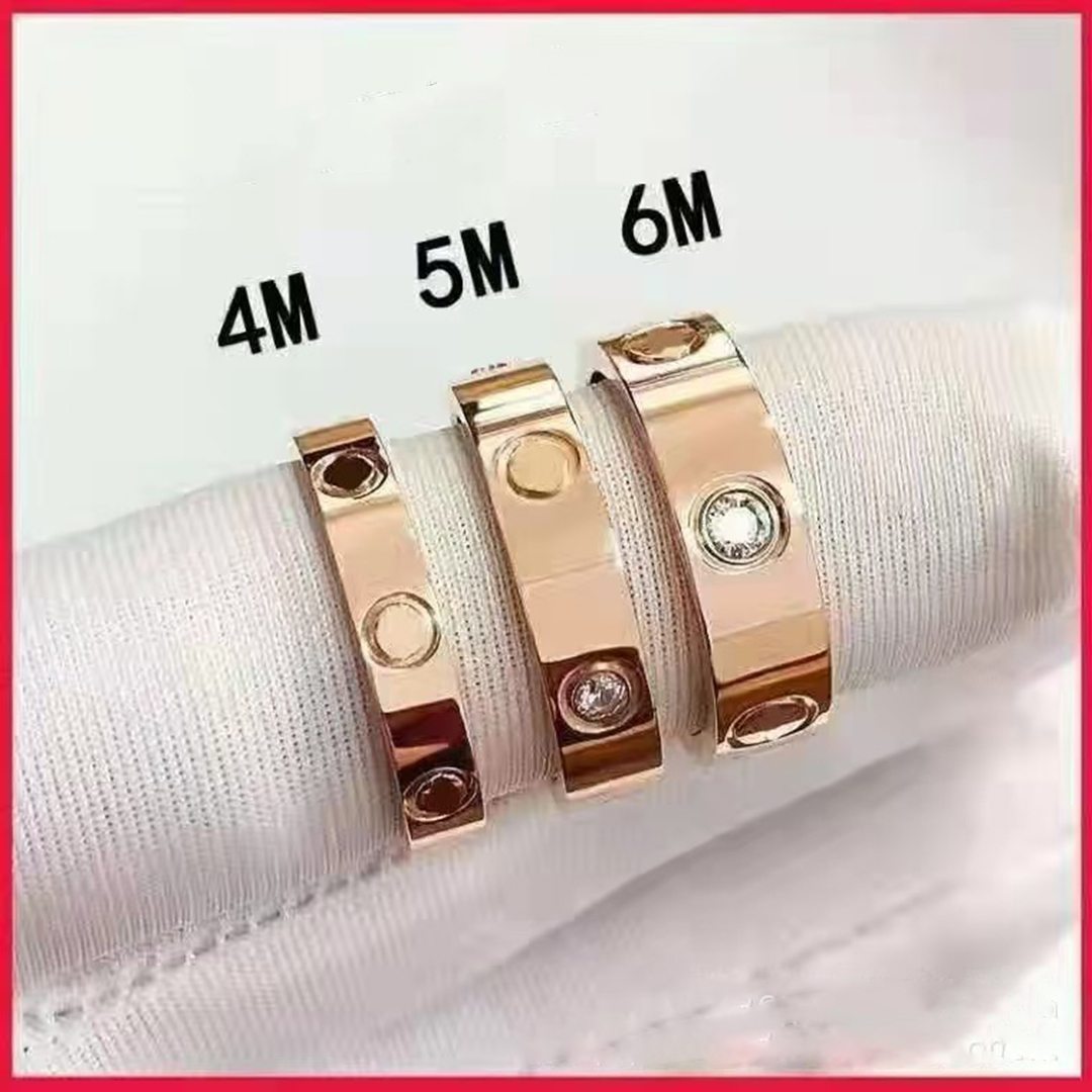 Ring designer ring luxury rings classic for rings cluster rings women 12A diamonds designer jewelry white cross stud colorfast wedding rings size 6-