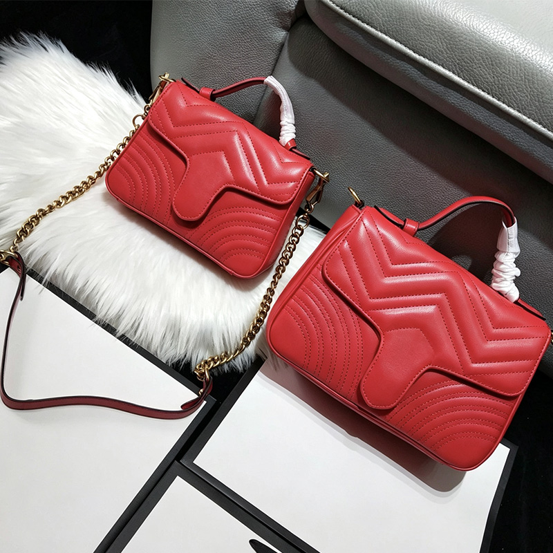 Vintage chain designer shoulder Bag women leather luxury Red Chevron Flap Handbag high quality Elegant white Crossbody Purse for Wedding Party Da