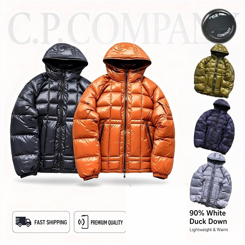 Designer ccp company Puffer down Goggle Jacket mens couple set Winter warm down jacket Streetwear Jacket with Winter Casual sports style
