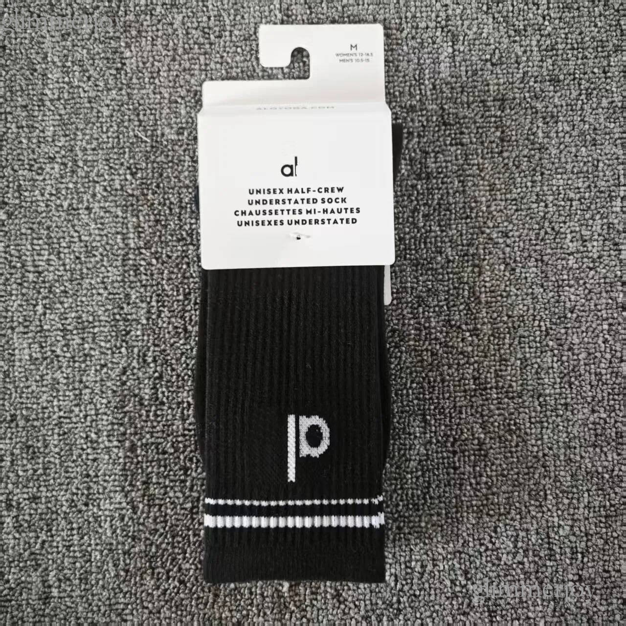 Aalloo Socks Yoga Full length Crew Throwback Womens Cotton Medium Tube Sports Socks Four Seasons Comfy Cushioning Classic Academic Style Stretchy Sw