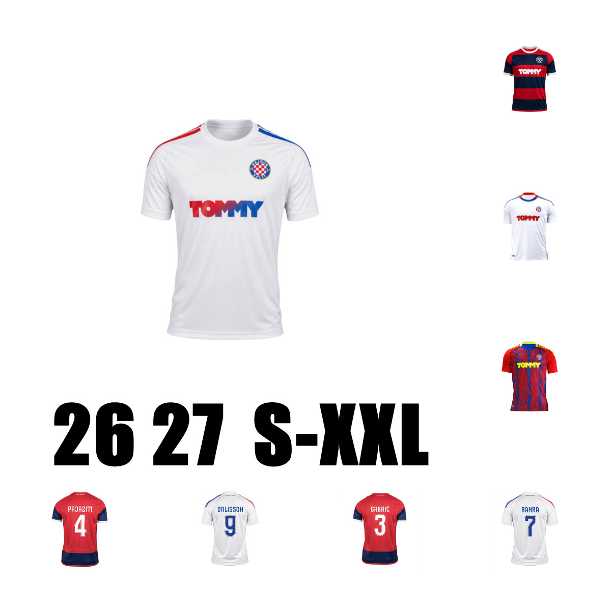 24 25 26 Hajduk Split Mens Soccer Jerseys KALIK TRAJKOVSKI LIVAJA 2025 2026 Maillots de pied SIGUR MELNJAK MOUFI ELEZ CAPAN DURDOV ANTUNOVIC Accu