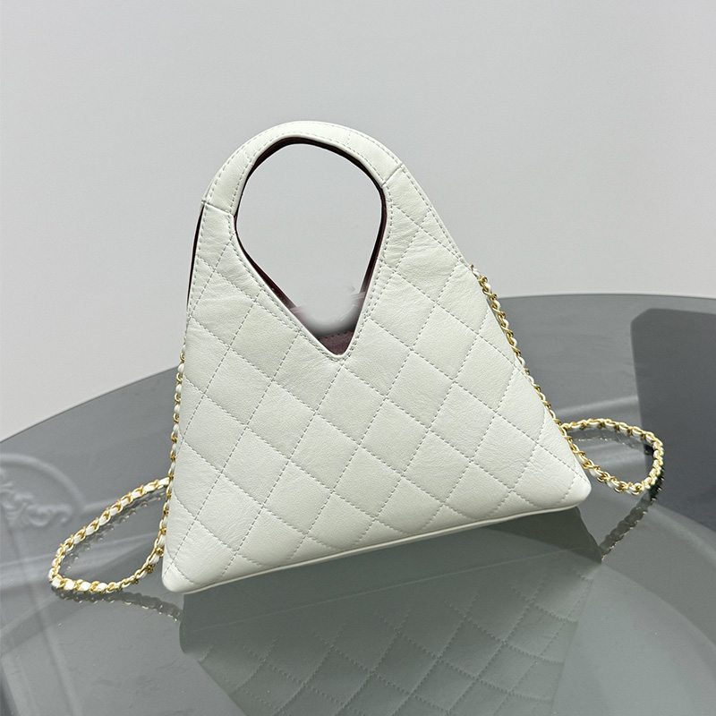 Triangle Quilted Top Handle bag Designer bag Fashion Women Daily Mini Tote Chain Crossbody Purse Elegant Small Top Handle Shoulder bag Luxury Evenin