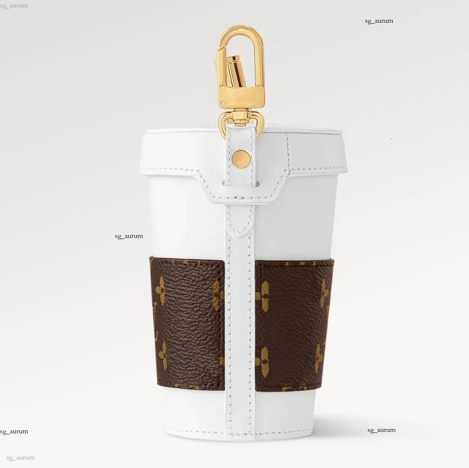 Porte-clés de luxe de styliste, porte-monnaie, mignon, tasse à café, sac, pendentif à breloque pour femmes et filles, cadeau de noël