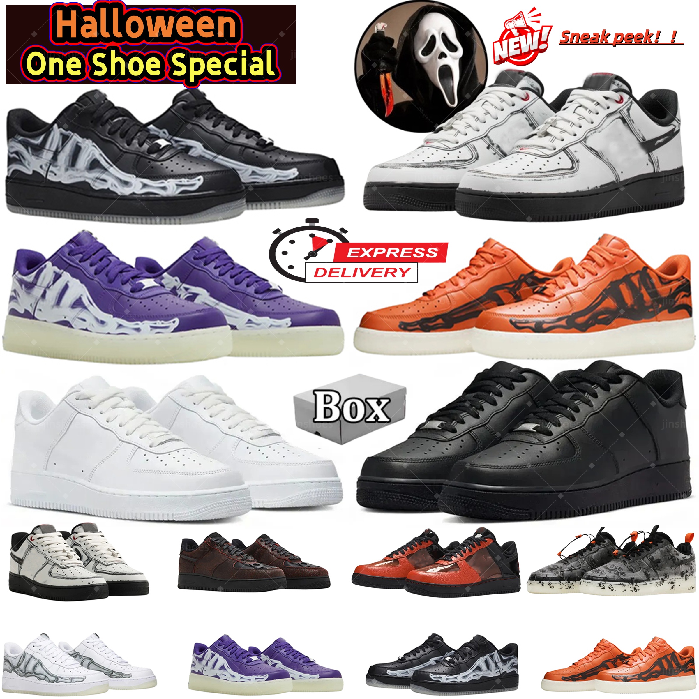2026 Halloween Shoe Special back to school one Casual Shoes Mens Women Classic Triple White Black Ones Low 1s 07 Trainers Sports Designer Skate runn