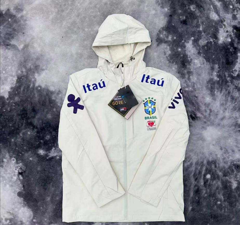 Men's Brazilian Designer High Quality Hooded National Team Training Jacket Men Veste Brazil Windbreaker Unisex Sports Outdoors Coats