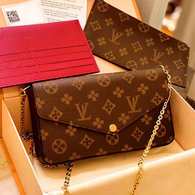 Designer Top Quality bags Luxury fahsion Bag 3 Multi FELICIE POCHETTE Chain Handbag Crossbody Purse Women Shoulder Bags Ladys Tote Wallet 10A 552
