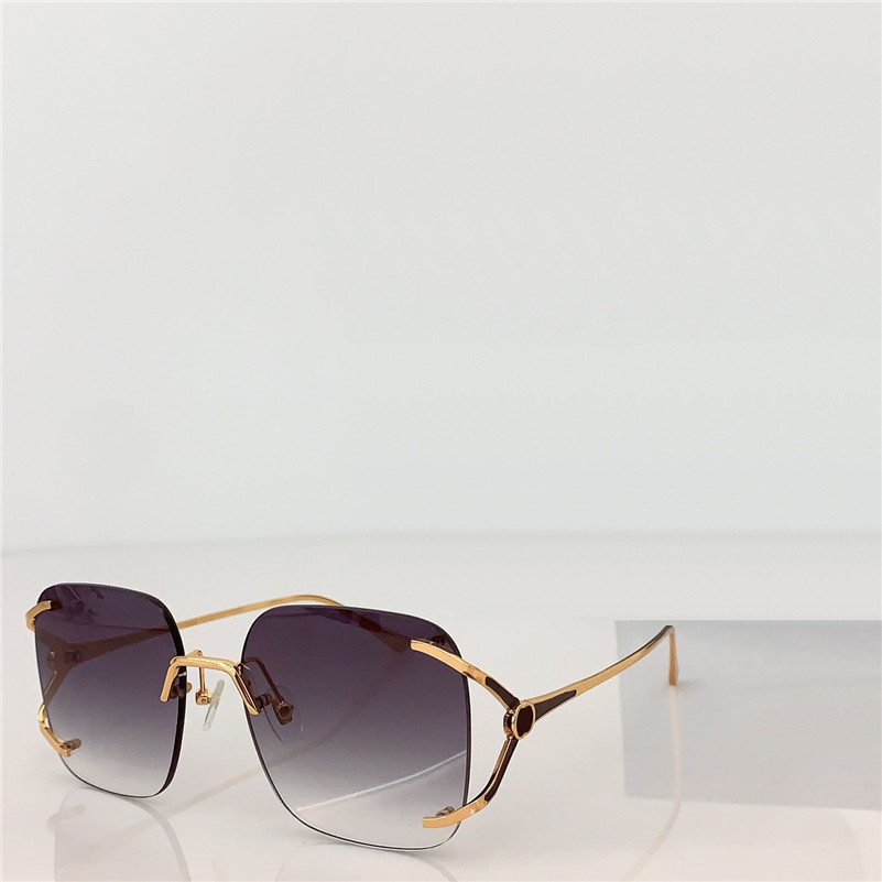 New fashion design square sunglasses 0646S rimless frame metal temples noble and elegant style outdoor uv400 protective glasses