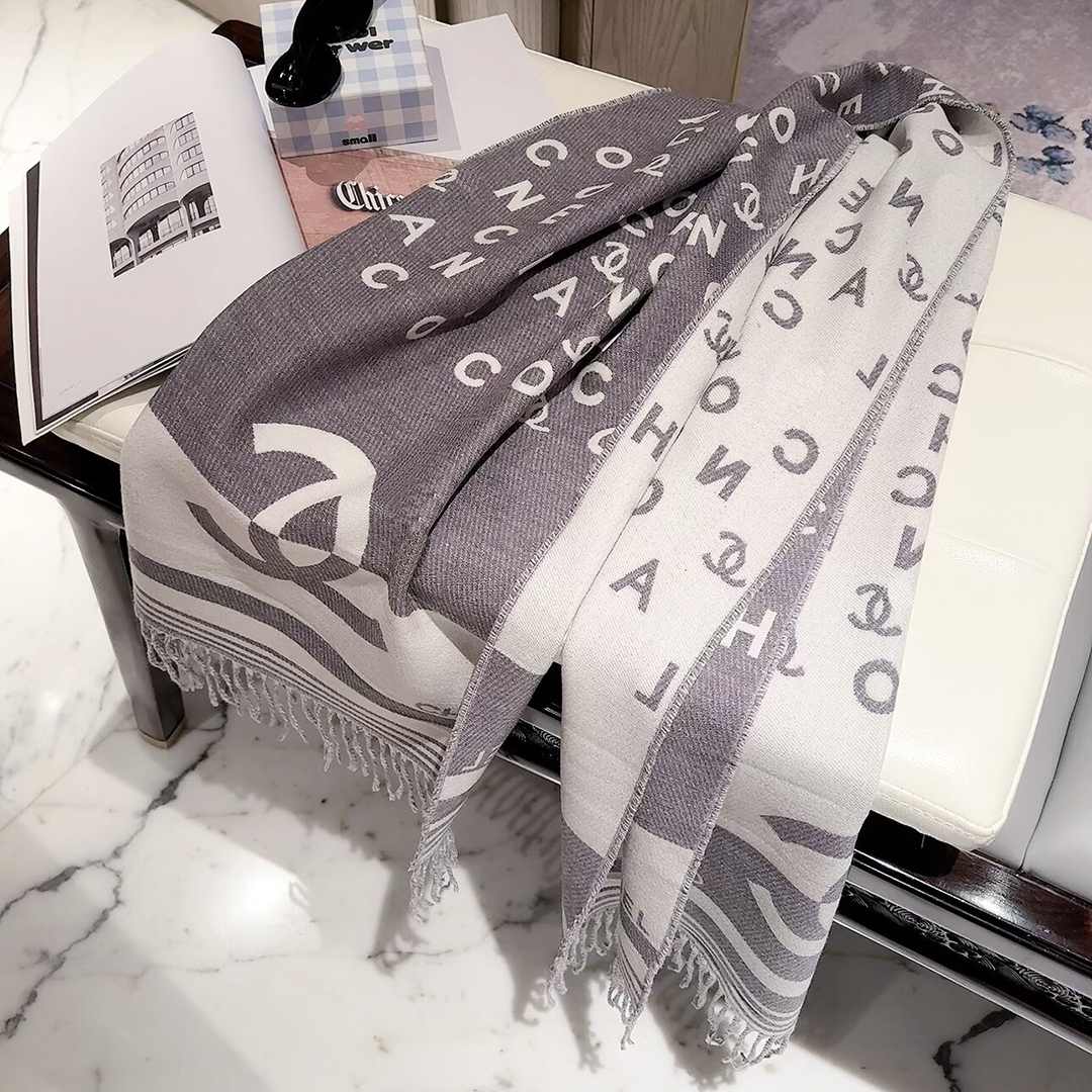 scarf designer scarf luxury scarf for women cashmere Stylish cashmere cc designer scarf full letter printed Soft touch warm wraps winter long scarf